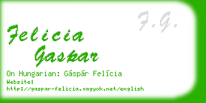 felicia gaspar business card