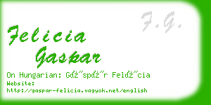 felicia gaspar business card